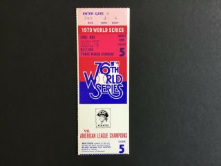 1979 World Series Game 5 Ticket Stub (baltimore Orioles At Pittsburgh Pirates)