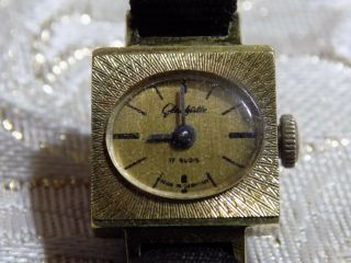 Vintage Ladies Gold Plated German Gub Glashutte 17 R Hand Wind Mechanical Watch