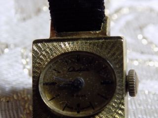 VINTAGE Ladies Gold Plated GERMAN GUB GLASHUTTE 17 R Hand Wind Mechanical Watch 3