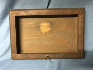 Vintage Wood Display Case 17.  5” X 12” X 2 1/4” Missing Glass.