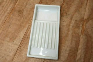 Vintage American Cabinet Co 16 Two Rivers Wi Dental Milk Glass 8x4 Tool Tray