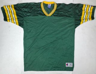 Vintage 90’s Green Bay Packers Champion Jersey Size 52 2xl Blank Green