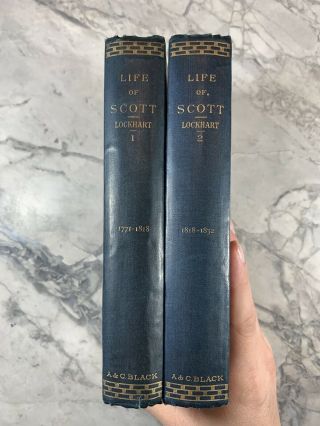 1888 Antique History Books " Life Of Sir Walter Scott "