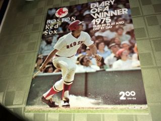 1975 Boston Red Sox Diary Of A Winner Program