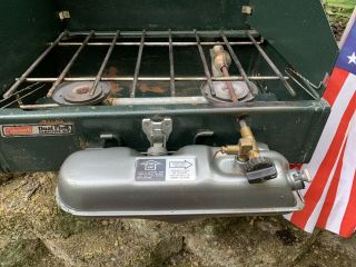 VINTAGE COLEMAN DUAL FUEL 424 CAMPING STOVE 3