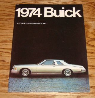 1974 Buick Full Line Deluxe Sales Brochure 74 Electra Riviera Lesabre