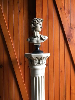 Bust Of David Michelangelo Marwal Chalkware G.  Ruggeri 12 " Statue Vintage