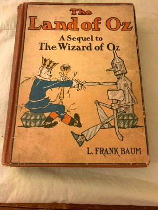 Antique Book The Land Of Oz - Sequel To Wizard Of Oz 1904,  By L.  Frank Baum