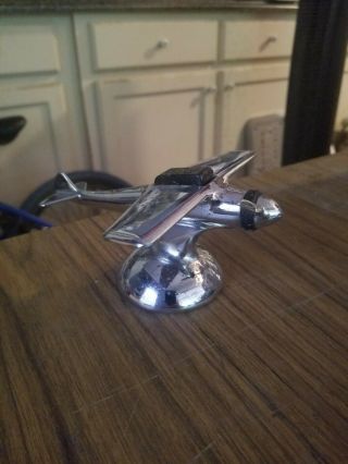 Vintage Chrome Usa Airplane Table Lighter