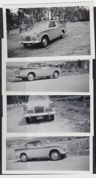 4 X Old Photos Of A Sunbeam Rapier Ii Coupe Early 1960 