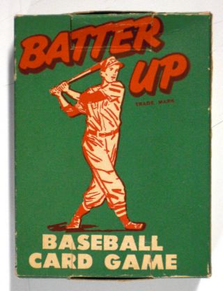 1949 Ed - U - Cards - Batter Up Baseball Card Game - 36 Cards With Instructions
