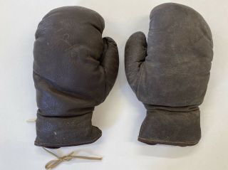 Vintage 1950s Jack Dempsey Leather Boxing Gloves Everlast 5402 Youth Kids