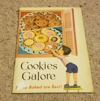 Vintage 1956 General Foods Post Cereal Cookies Galore Cookbook Illustrated