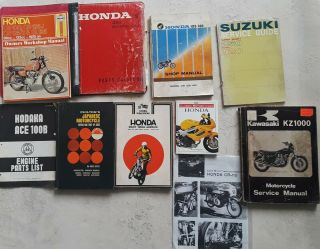 Vintage Japanese Motorcycle Manuals Literature