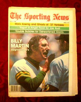 Sporting News Newspaper July 5 1980 Billy Martin Oakland A 