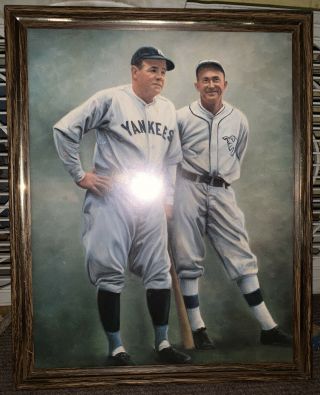 Babe Ruth Ty Cobb Picture Vintage Baseball Picture