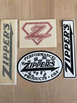 Zipper’s Performance Products Sticker And Decal Vintage Motorcycle Helmet Window