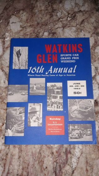 1963 Watkins Glen 16th Annual Sports Car Grand Prix Weekend Race Program