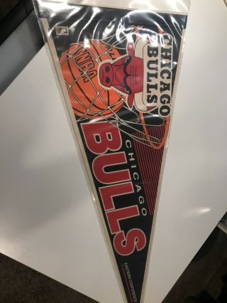 Vintage 90s Chicago Bulls Nba Basketball Pennant Wincraft Sports