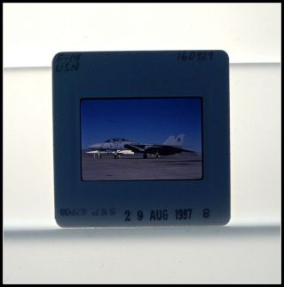 35mm Slide Military Aircraft/Plane USN F - 14 160929 Aug 1987 P1240 3