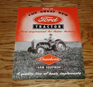 1948 - 1952 Ford Tractor Dearborn Farm Equipment Model 8n Sales Brochure 49 50 51
