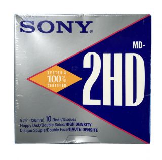 Vintage 10 Pack - Ibm Sony Md - 2hd 5.  25 " 5 - 1/4 " Floppy Disks - &
