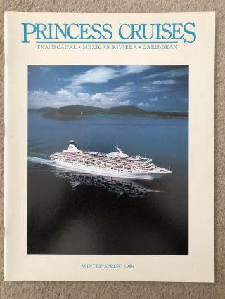 Princess Cruises 1986 Vintage Cruise Brochure
