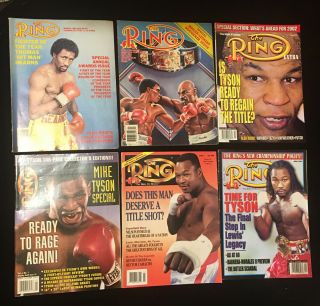 6 The Ring Boxing Magazines Mike Tyson,  Holmes,  Thomas Hearns,  Hagler - Leonard