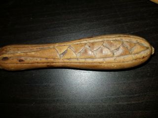 Vintage Hand Carved Bread Board Bread Knife 2
