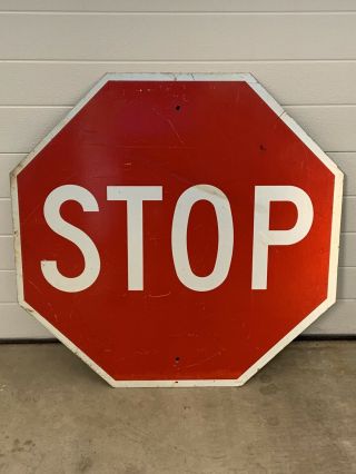 Classic " Stop " Road Street Sign Gas Oil Transportation Advertising 30 " Dot