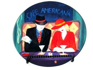 Vintage Sango Cafe Americana 4911 Oval Salad/decor Plate 9 "