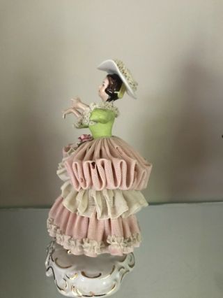 Antique Vintage German Dresden porcelain lace figurine ballerina FOR BRENDA 2