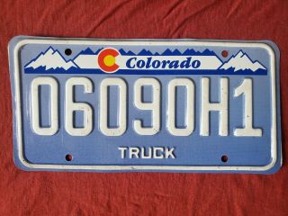 1995 Colorado Designer Denim Truck License Plate Weld County 06090 H1