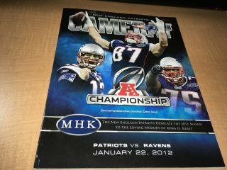 Tom Brady England Patriots 2012 Afc Championship Game Program