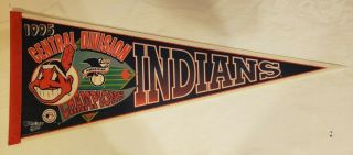 Cleveland Indians 1995 Central Division Champions Mlb Baseball Team Pennant