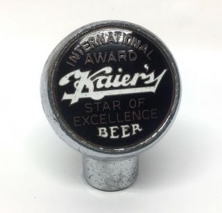 Antique Vintage And Rare Kaier’s Beer International Award Ball Knob Tap