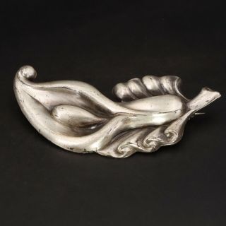 Vtg Sterling Silver - Calla Lily Flower Floral Solid Brooch Pin - 16g