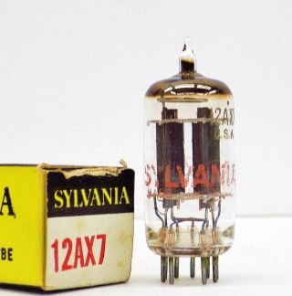 A Vintage N.  O.  S Sylvania 12ax7 Vacuum Tube.  Tests Good