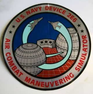 U.  S.  Navy Device 2e6 Air Combat Maneuvering Simulator Sticker Decal 5 " Diameter