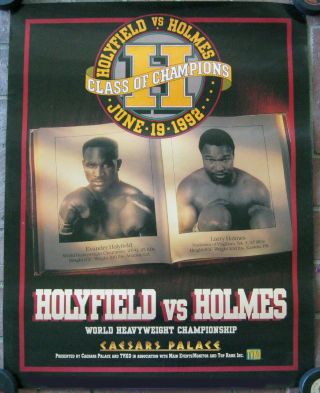 1992 Holyfield Vs Holmes World Heavyweight Championship 22 X 28 Poster Boxing