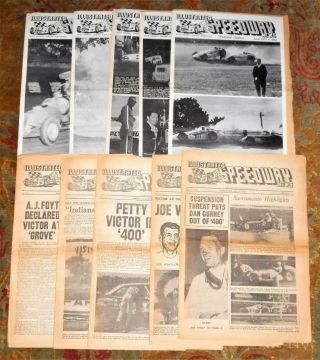 10 Issues Sept. ,  Oct. ,  Nov.  1963 Illustrated Speedway News: Auto Racing