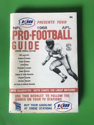 1966 Nfl Afl Pro - Football Guide | Kerr Mcgee | Jim Mackenzie Show - Oklahoma