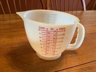 Vintage Tupperware 8 Cup Measuring Cup Measures Cups,  Ounces,  Pints And Metric