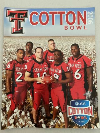 2006 Ncaa College Football Program Cotton Bowl Classic Texas Tech Red Raiders