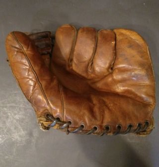 Vtg Bls Buffalo Leather Athletic Goods Baseball Glove Mitt 1940 