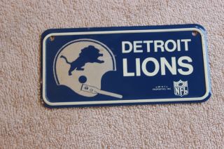 C.  1970 Detroit Lions Nfl Football 6 " X 3 " Metal License Plate