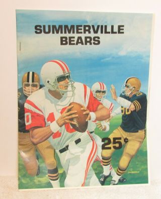 Rare 1977 Football Program From The Summerville Bears In Tuolumne Cal