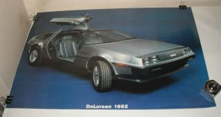 Rolled 1982 Delorean Auto Enthusiast Pinup Poster 20 X 28