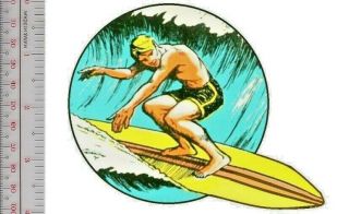 Vintage Surfing Patch Male Surfer 1960 