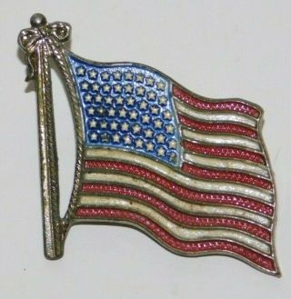Vintage 48 Star U.  S.  Flag Patriotic Pin